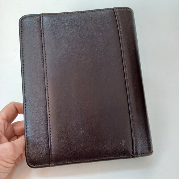 Franklin Covey Planner Franklin Quest Binder Brown Leather 6 Ring Organizer - Picture 14 of 16